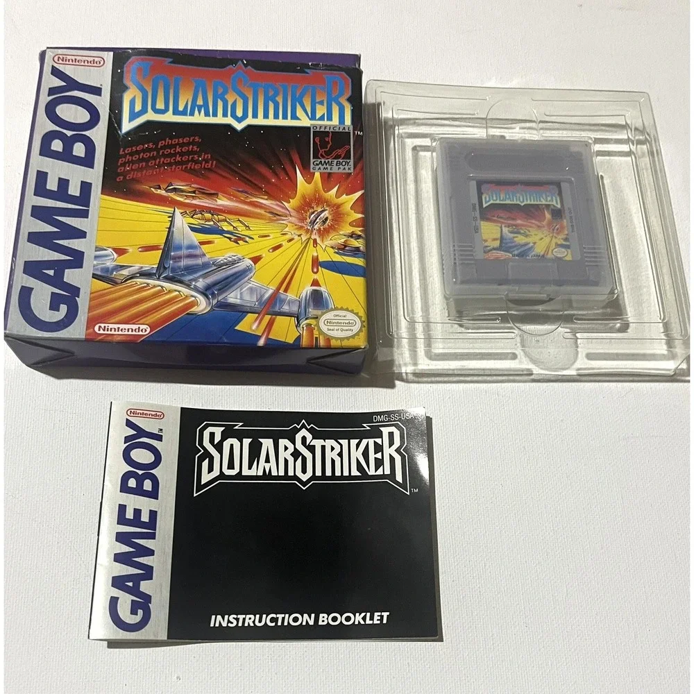 Solar Striker Nintendo Game Boy Complete W/ Manual & Box Vintage Video Game
